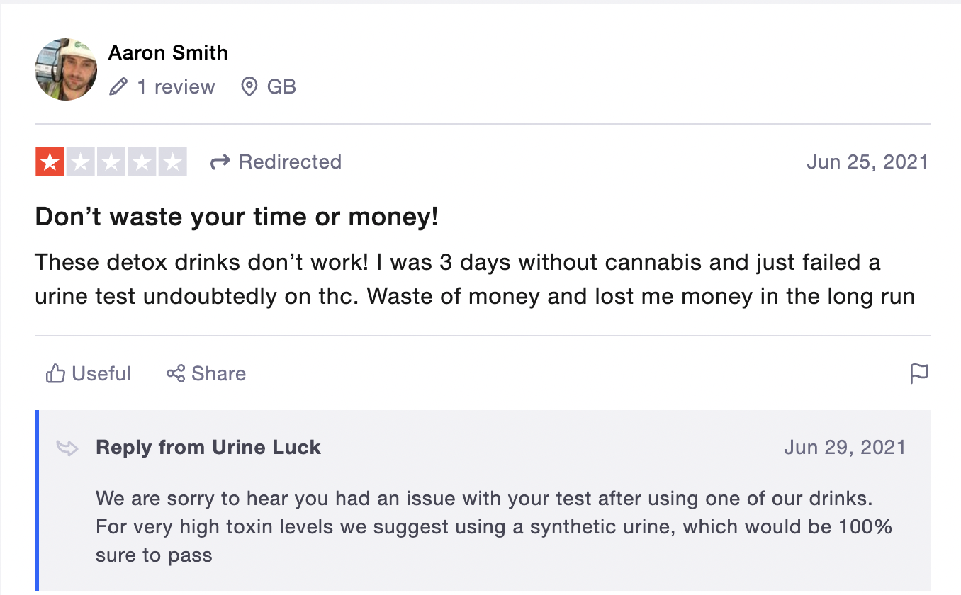 Urine Luck Negative review